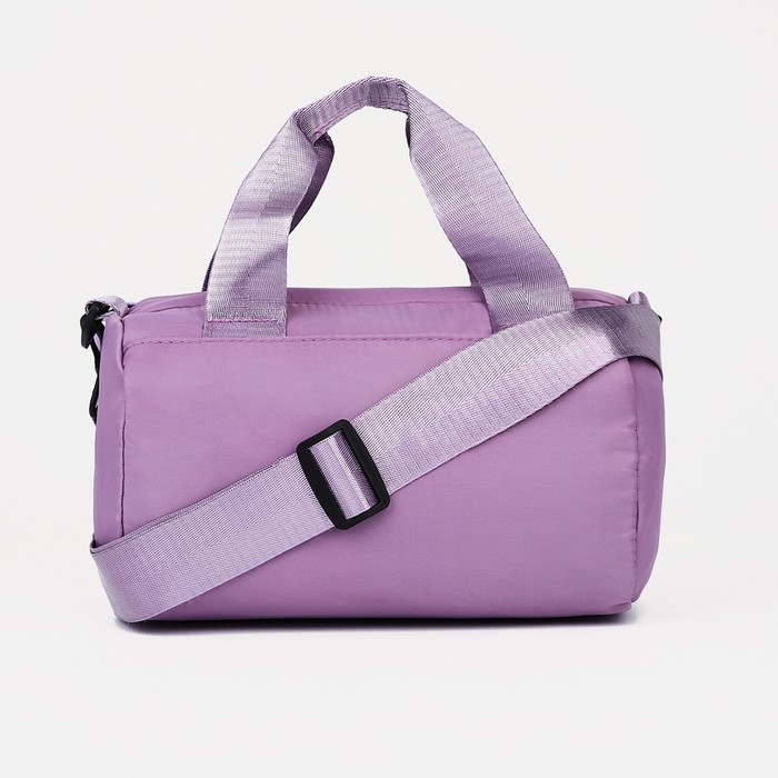 фото Сумка спортивная на молнии, наружный карман, цвет сиреневый