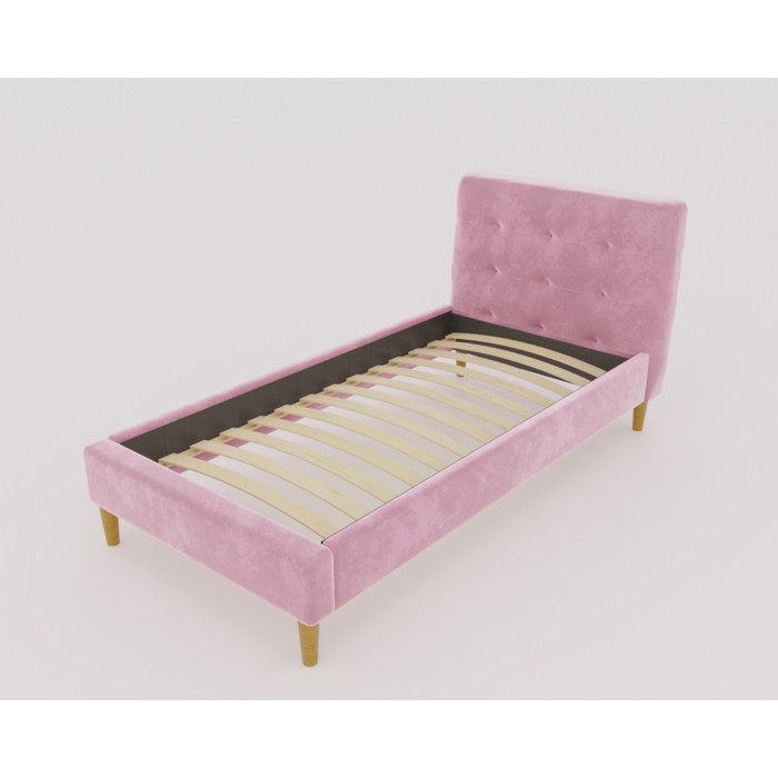 Кровать Пайли с орт.основанием 900х2000 Розовый Велюр кровать мира с высоким изножьем 900х2000 синий велюр