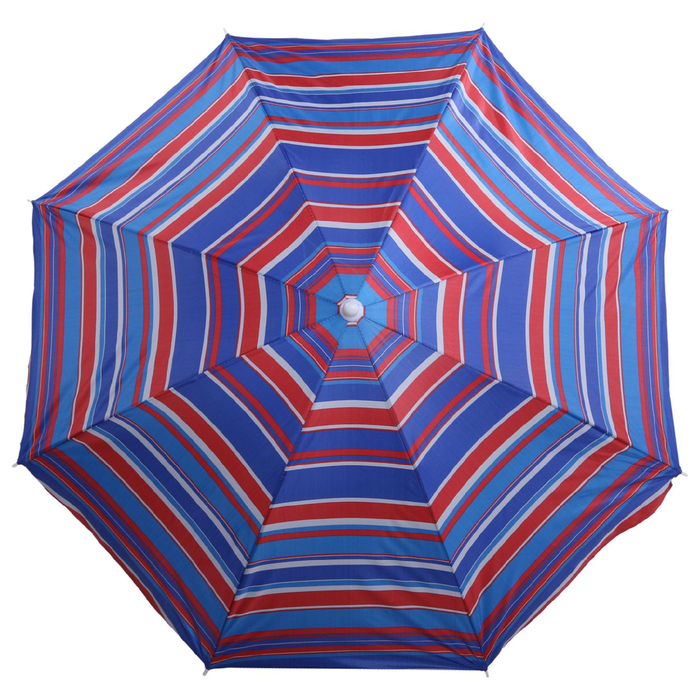 Зонт пляжный "Модерн" с механизмом наклона, серебряным покрытием, d=160 cм, h=170 см, МИКС