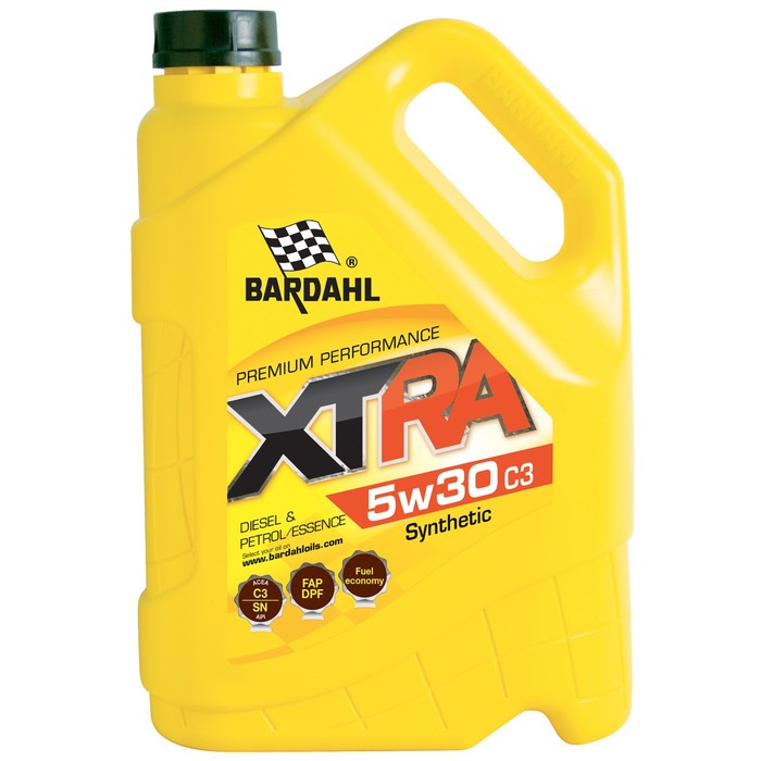 Масло моторное Bardahl XTRA 5W30 C3, SN, синтетическое, 5 л масло моторное shell ultra ect c3 5w30 1л