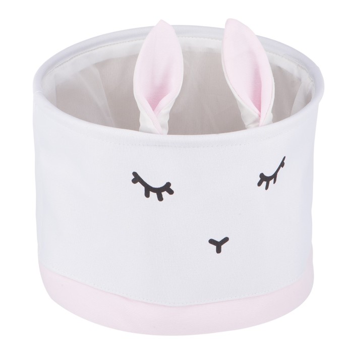 Корзина тканевая для хранения «Кролик», 32х32х25 см, розовый ящики для игрушек handy home корзина тканевая для хранения кролик 32х32х25 см