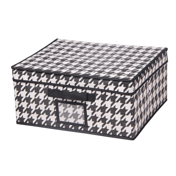 Короб для хранения «Пепита», 40х33х18 см, чёрно-белый короб кубик для хранения пепита 30х30х30 см чёрно белый