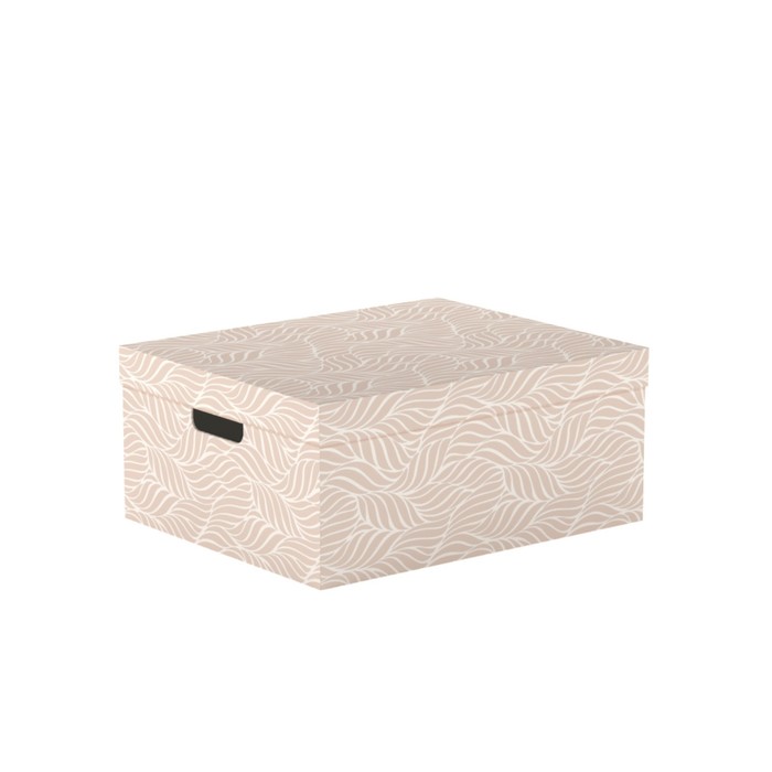 Коробка для хранения складная с крышкой, «Листья», 28х37х18 см
