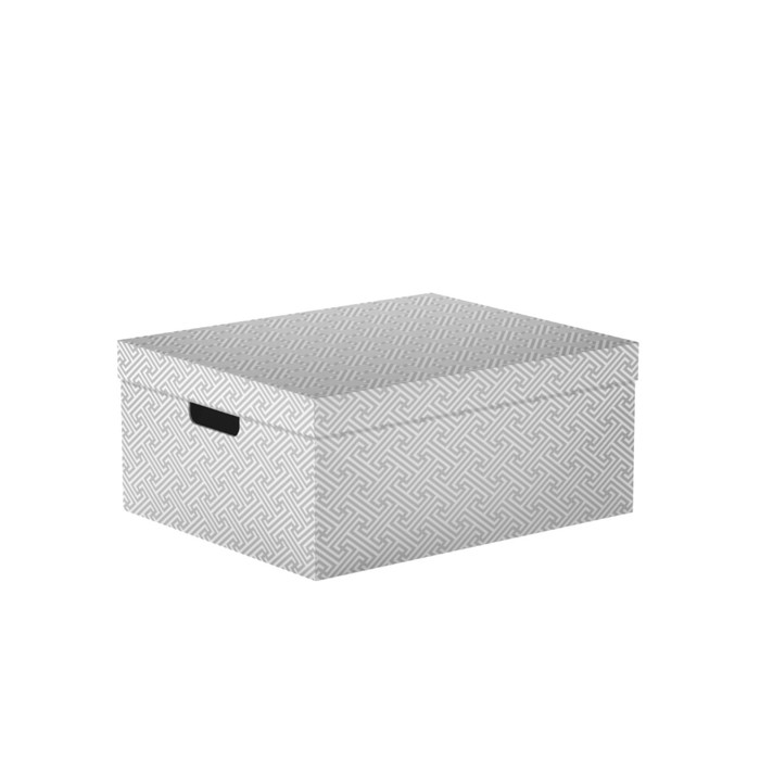 

Коробка для хранения складная с крышкой «Орнамент», 28х37х18 см, серый