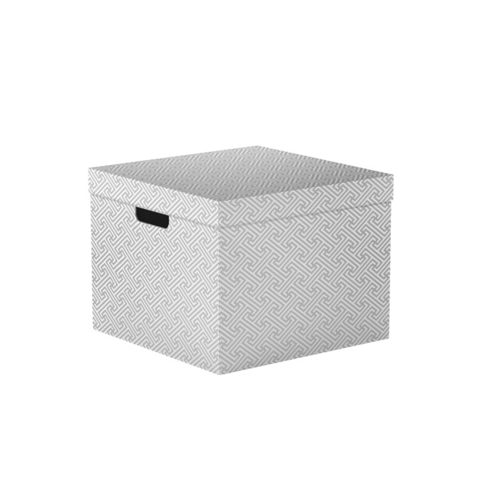 

Коробка для хранения складная с крышкой «Орнамент», 32х32х25 см, серый