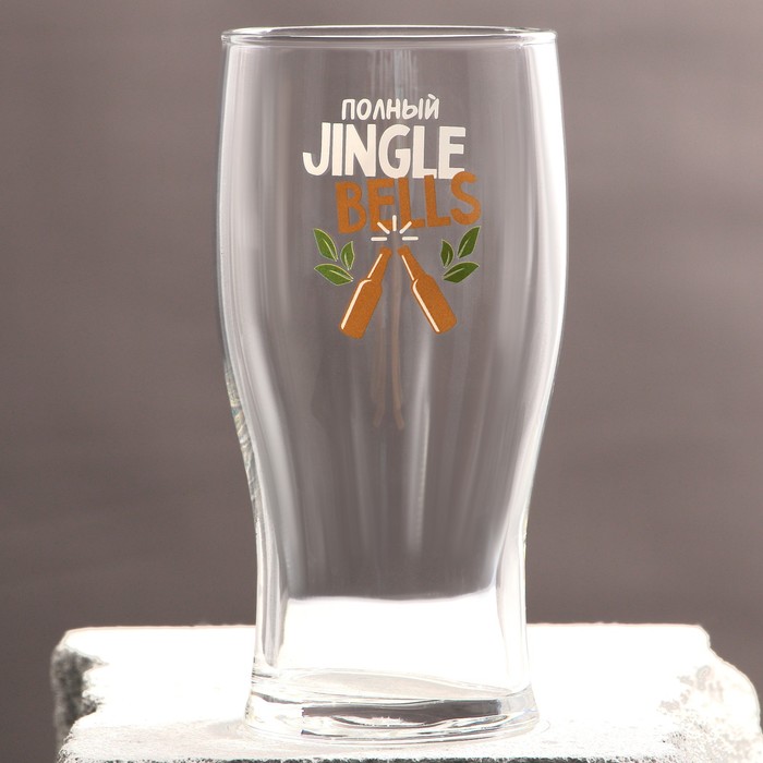 Бокал для пива «Jingle bells», 570 мл бокал для пива с гравировкой люби смейся живи 570 мл креативный стакан для пива с надписью в подарочной деревянной коробке