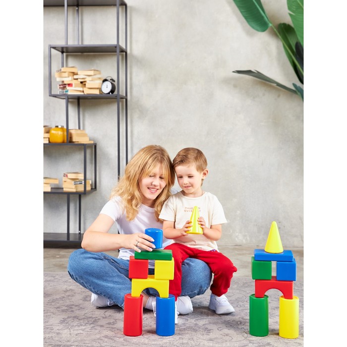 Набор кубиков 3 «Строительный», 19 элементов