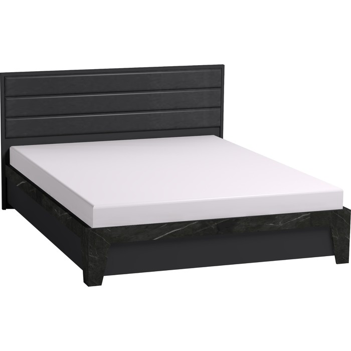 Кровать Люкс «Айрис 307», 1600×2000 мм, без основания, цвет антрацит / креатель кровать без основания айрис 307 люкс 160х200 дуб белый