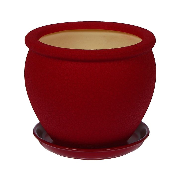 Кашпо "Вьетнам" шёлк, бордовое, 5 л
