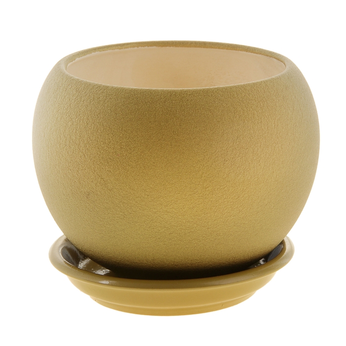 Кашпо "Шар" муар, золото, 1,4 л