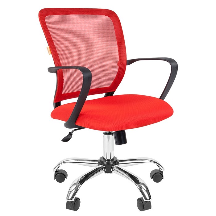 Кресло офисное Chairman 698 TW-69 хром, красное кресло офисное chairman 698 tw 01 хром черное