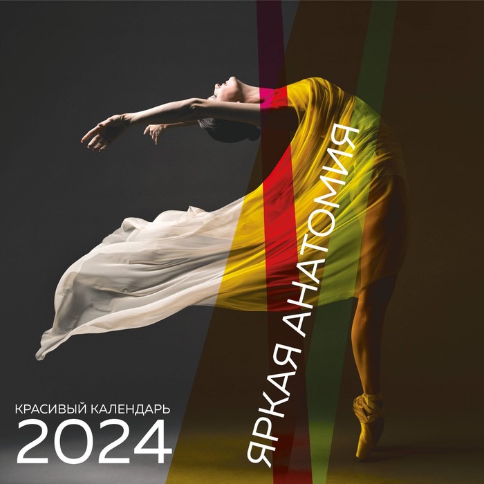 

Яркая анатомия. Календарь настенный на 2024 год, 30х30 см