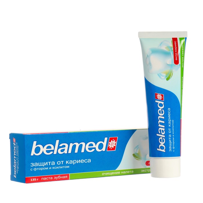 

Паста зубная BELAMED Защита от кариеса с фтором и ксилитом, 135г