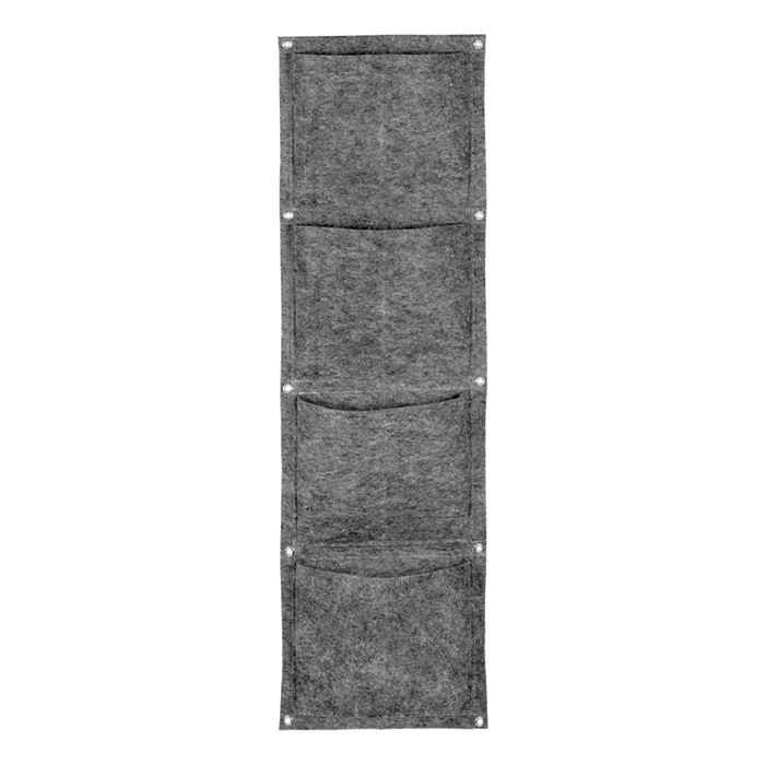 фото Органайзер qwerty из фетра, прямоугольный, 4 кармана, 30х100 см, 1,5 л, цвет серый