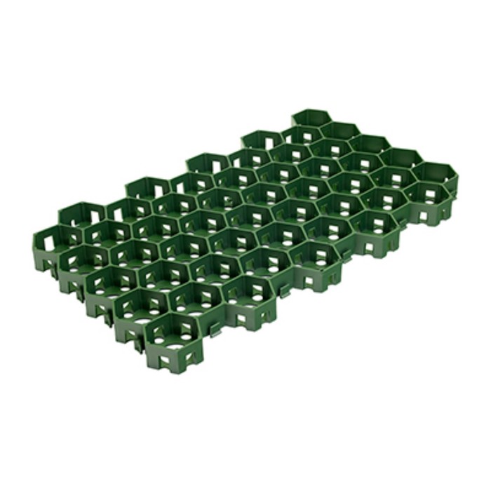 Решётка газонная, 55 × 34 × 3,2 см, зелёная, VORTEX решётка газонная color x зелёная 68х41х3 3 см