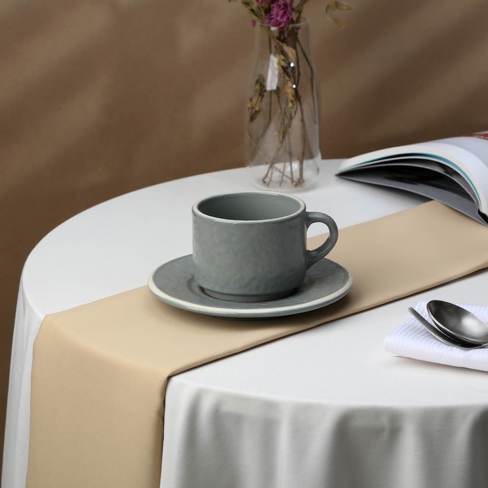 Чайная пара Effetto: чашка 200 мл, блюдце d=15 см, фарфор чайная пара тюльпан чашка 250 мл блюдце d 15 см