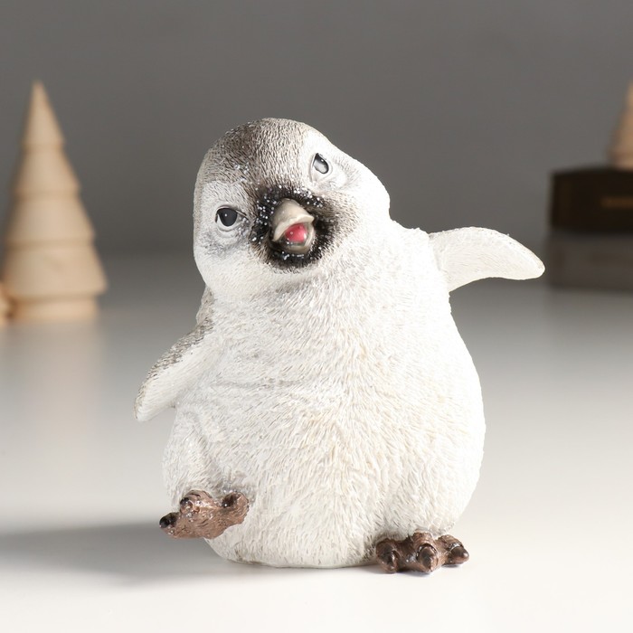 Сувенир полистоун Малыш пингвинёнок блёстки 7,5х11х12 см