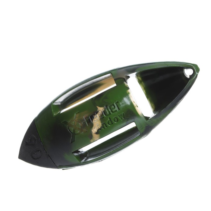 фото Груз-кормушка пластиковая x-feeder pl camo bullet window m, цвет камо, 90 г, 35 мл