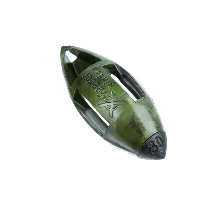 фото Груз-кормушка пластиковая x-feeder pl camo bullet window s, цвет камо, 30 г, 25 мл