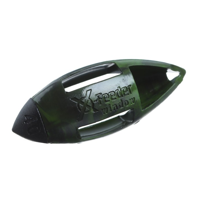 фото Груз-кормушка пластиковая x-feeder pl camo bullet window s, цвет камо, 40 г, 25 мл