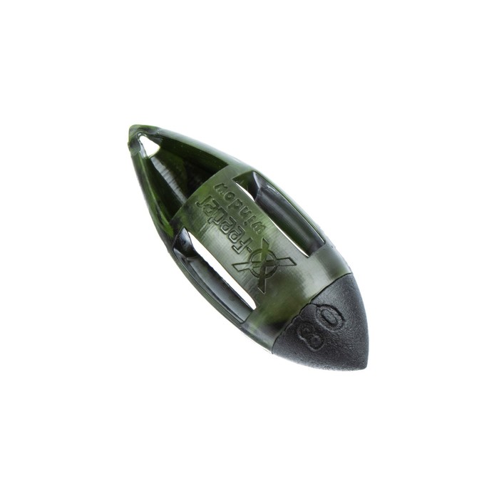 фото Груз-кормушка пластиковая x-feeder pl camo bullet window s, цвет камо, 80 г, 25 мл