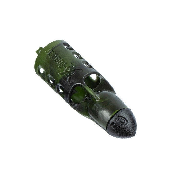 фото Груз-кормушка пластиковая x-feeder pl camo bullet flying-2 m, цвет камо, 50 г, 32 мл