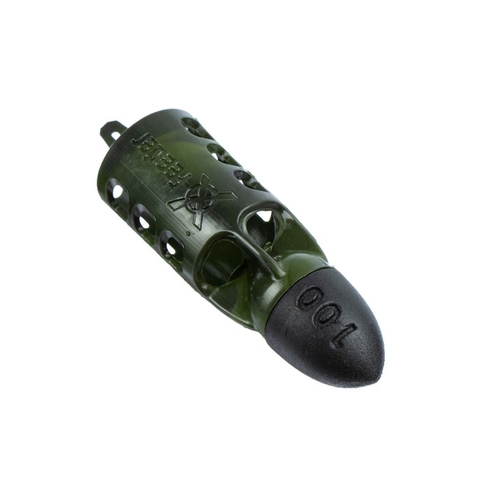 фото Груз-кормушка пластиковая x-feeder pl camo bullet flying-2 m, цвет камо, 100 г, 32 мл