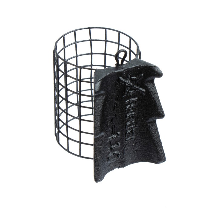 фото Груз-кормушка металлическая x-feeder me alligator m grid, цвет matt black, 110 г, 40 мл