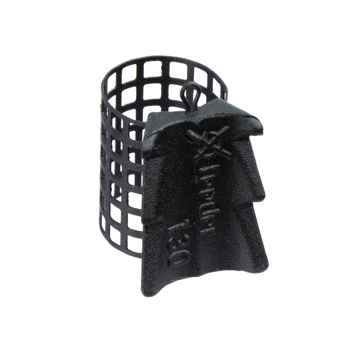 фото Груз-кормушка металлическая x-feeder me alligator m perfo, цвет matt black, 130 г, 45 мл