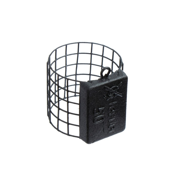 фото Груз-кормушка металлическая x-feeder me classic m grid, цвет matt black, 50 г, 28 мл