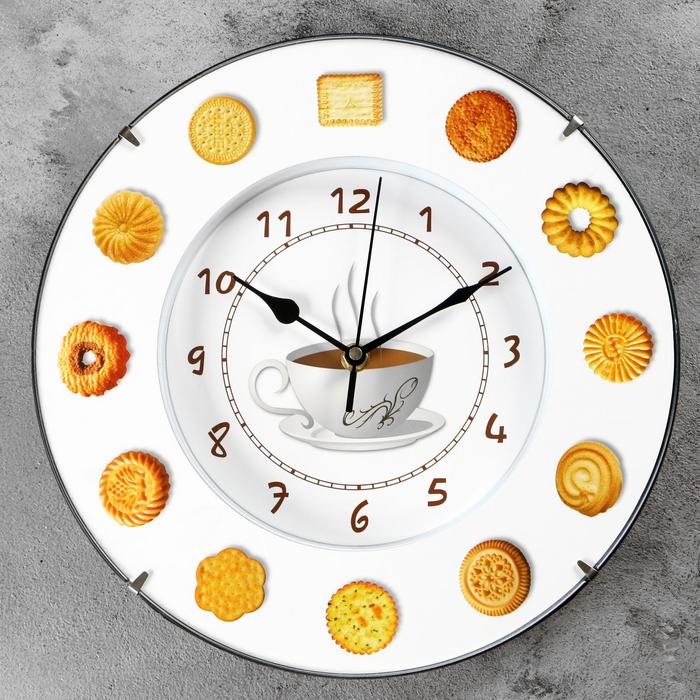 Часы настенные, серия: Кухня, Печеньки, d-30 см