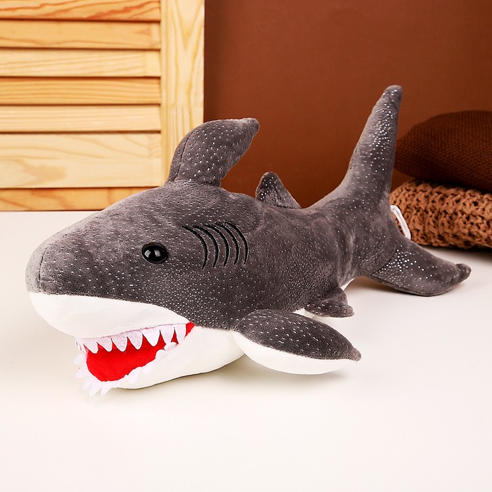 Мягкая игрушка «Акула», 40 см, цвет серый игрушка пуфик тигр мягкая 40 × 40 см цвет оранжевый