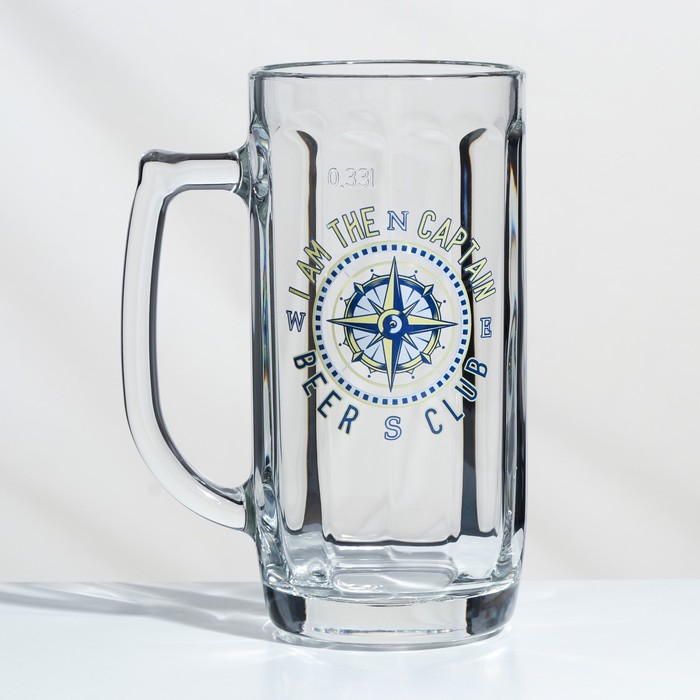 Кружка стеклянная для пива «Гамбург. Капитан», 330 мл, рисунок микс кружка для пива анжела средняя 330 мл