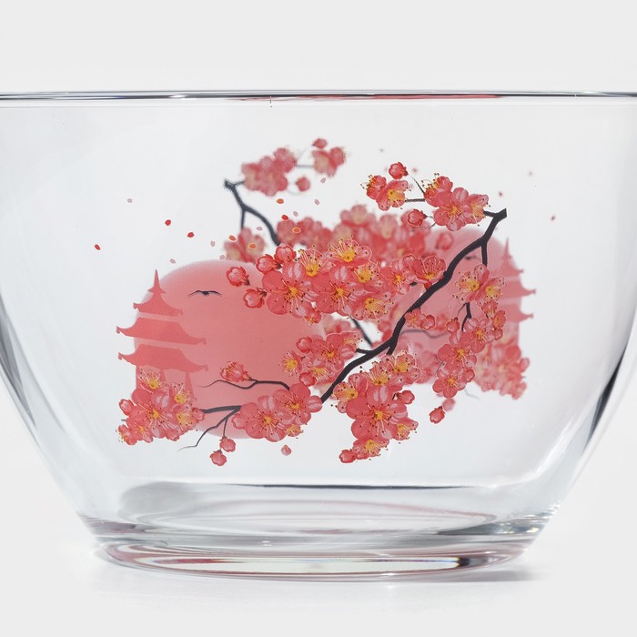 фото Салатник «веточка сакуры», стеклянный, 1750 мл, в подарочной упаковке gidglass