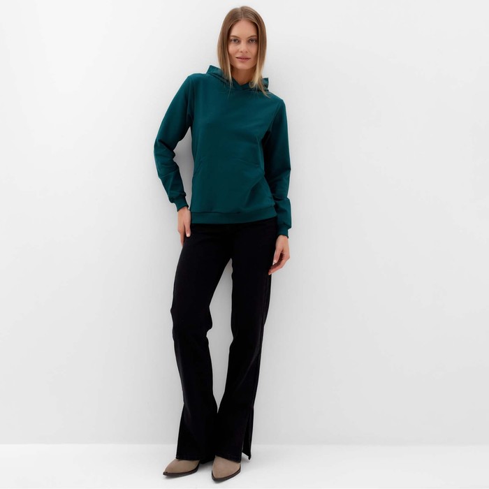 фото Толстовка женская, цвет изумрудный, размер 46 tusi