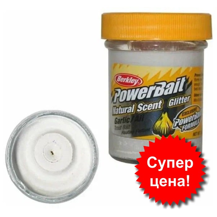 

Паста форелевая Berkley PowerBait, приманка, натуральный запах, чеснок, 50 гр