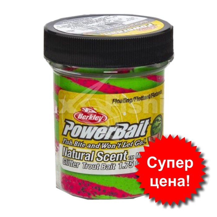

Паста форелевая Berkley PowerBait Trout, приманка, манчи дыня, 50 гр