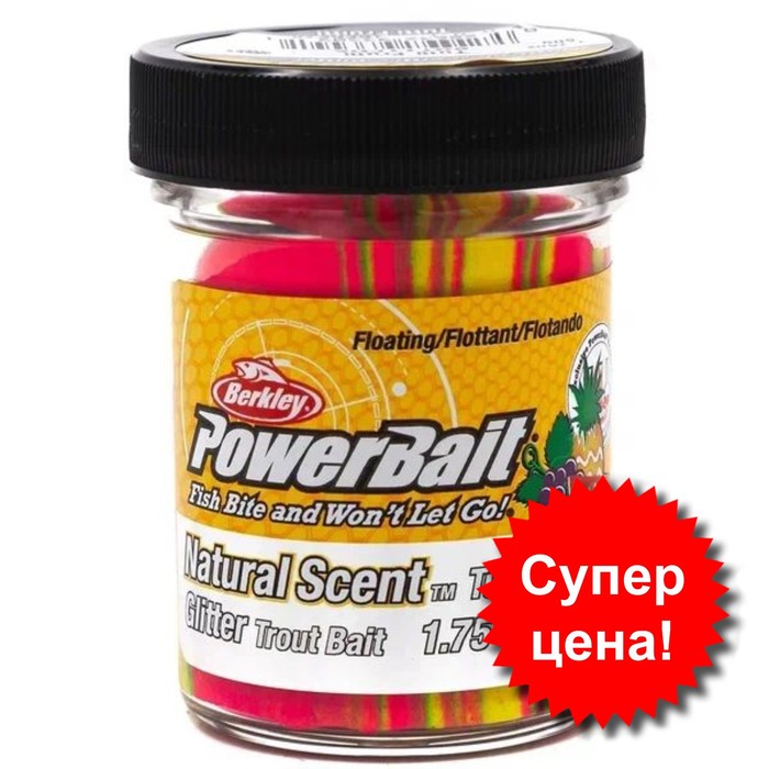 

Паста форелевая Berkley PowerBait Trout, приманка, тутти фрутти 50 гр