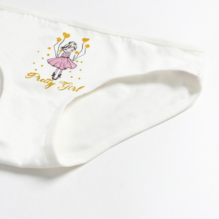 

Трусы для девочки, цвет молочный, рост 128-140 см