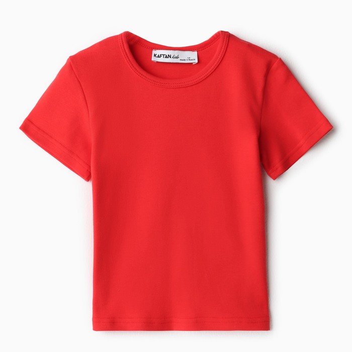 Футболка детская KAFTAN, рост 122-128, красный детская футболка енот сердцеед 128 красный