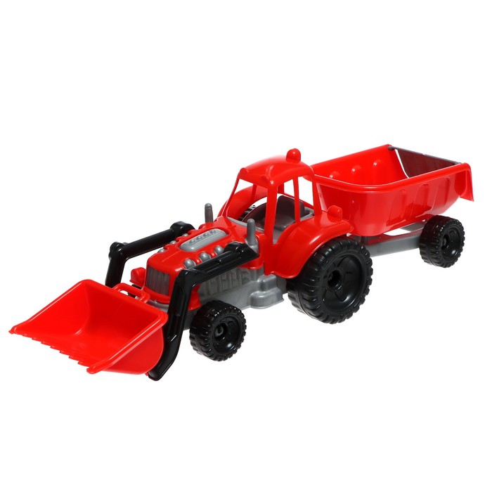 

Игрушка Трактор Mini, с грейдером и прицепом, МИКС