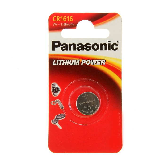 Батарейка литиевая Panasonic Power Cells, CR1616-1BL, блистер, 1 шт
