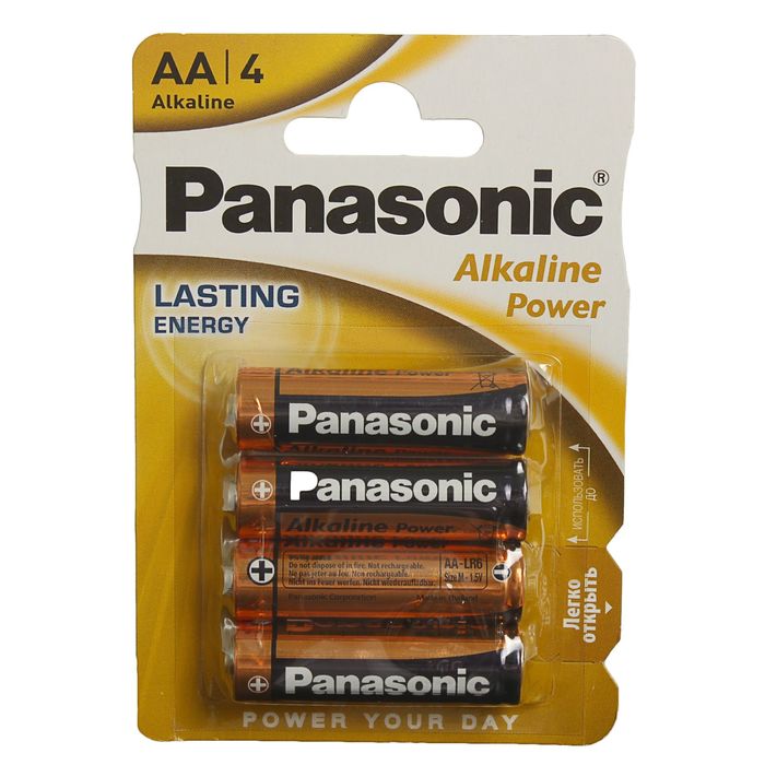 Батарейка алкалиновая Panasonic LR06 Alkaline Power, блистер, 4 шт.