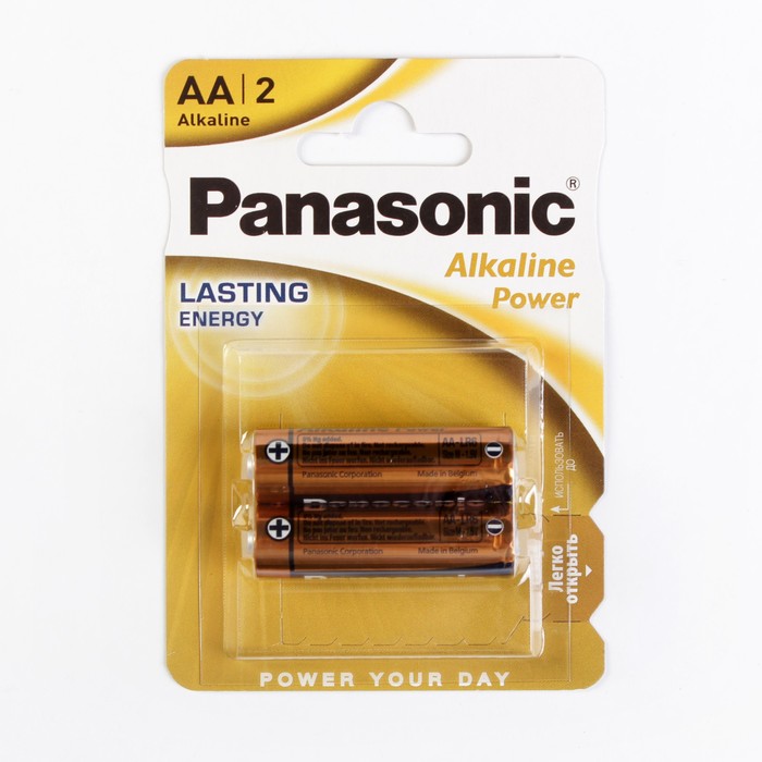 Батарейка алкалиновая Panasonic LR06 Alkaline Power, блистер, 2 шт,