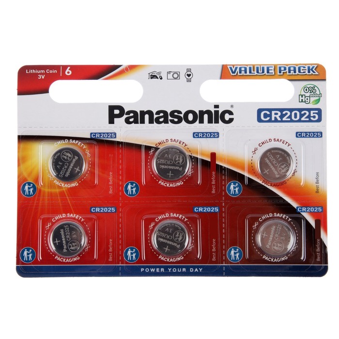 Батарейка Panasonic Power Cells CR2025 B6