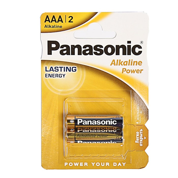 Батарейка алкалиновая Panasonic Alkaline Power, ААА, LR3-2Bl, блистер, 2 шт