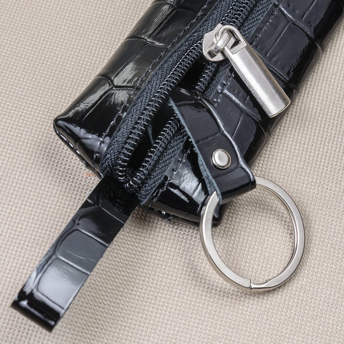 

K-123-101 Футляр для ключей K-123,черный крокодил - 101