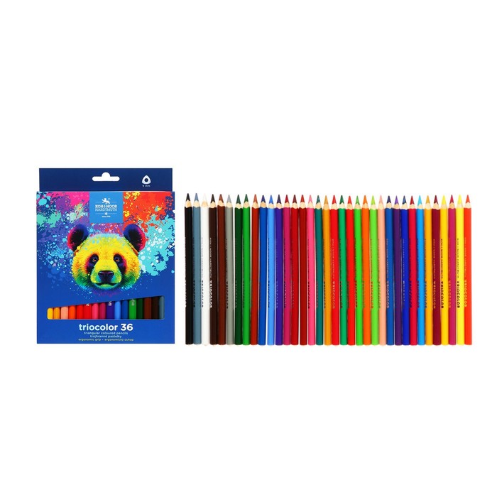 

Карандаши Jumbo 36цв K-I-N 3145 Triocolor bear, утолщ, трехгранные, карт/уп