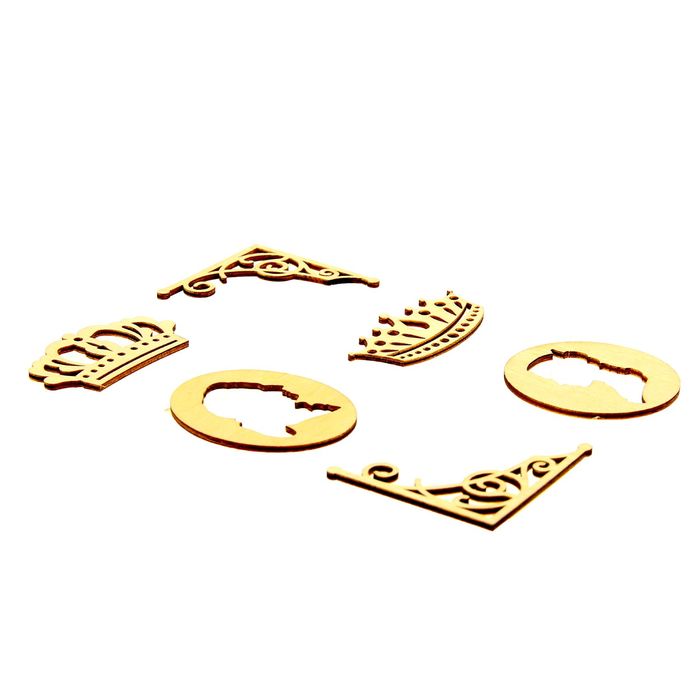 Декор для творчества (набор 6 шт) "Коронация"