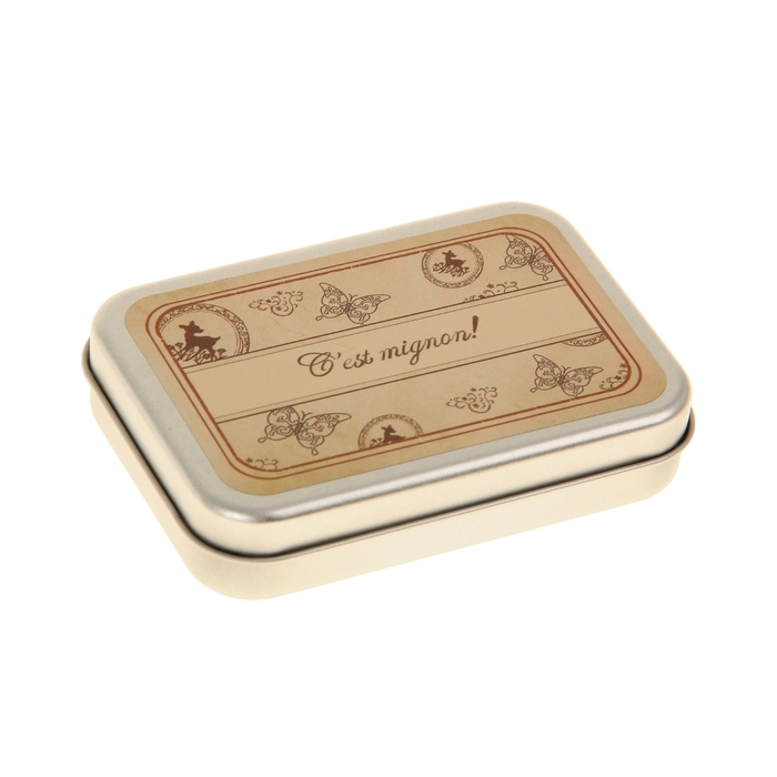 Печать в жестяной коробке набор 4 шт "Бабочка"